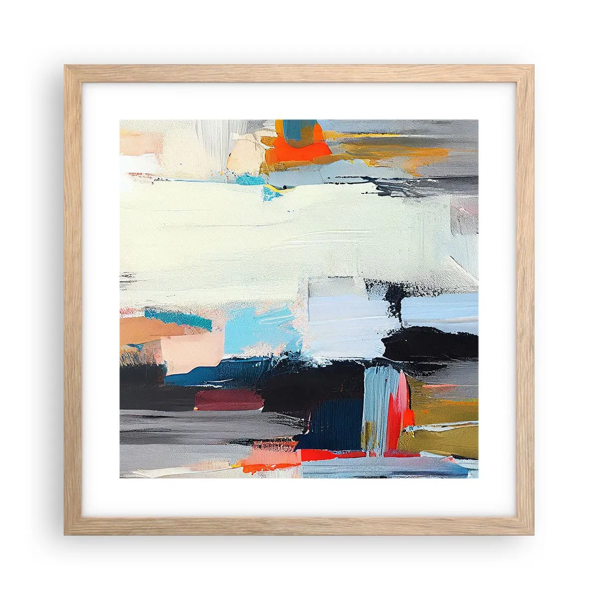 Poster în ramă de stejar deschis - Există o metodă? - 40x40 cm