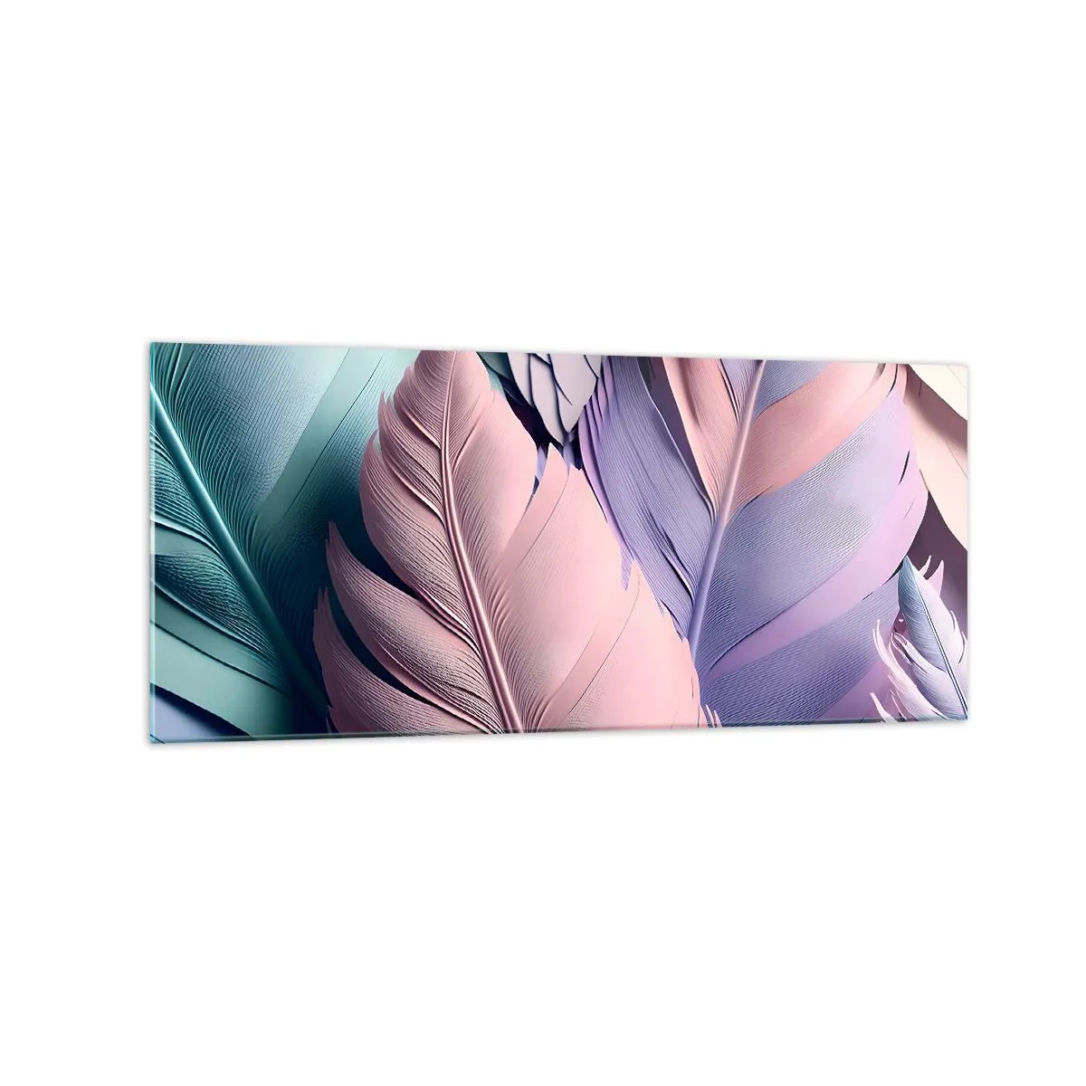 Tablou pe sticlă - Eleganța păsărilor - 120x50 cm