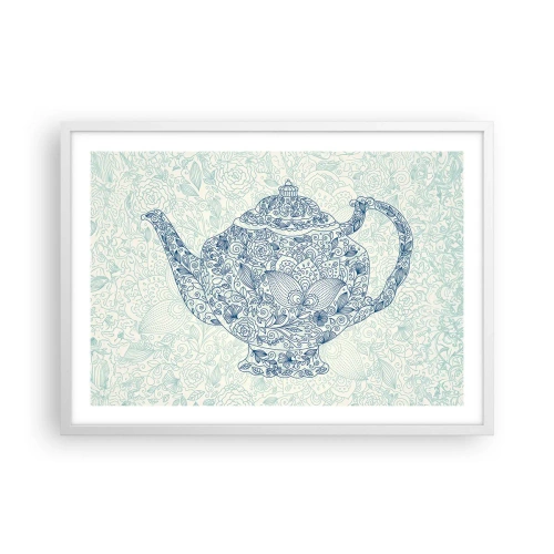 Poster în ramă albă - Farmecul ceaiului - 70x50 cm