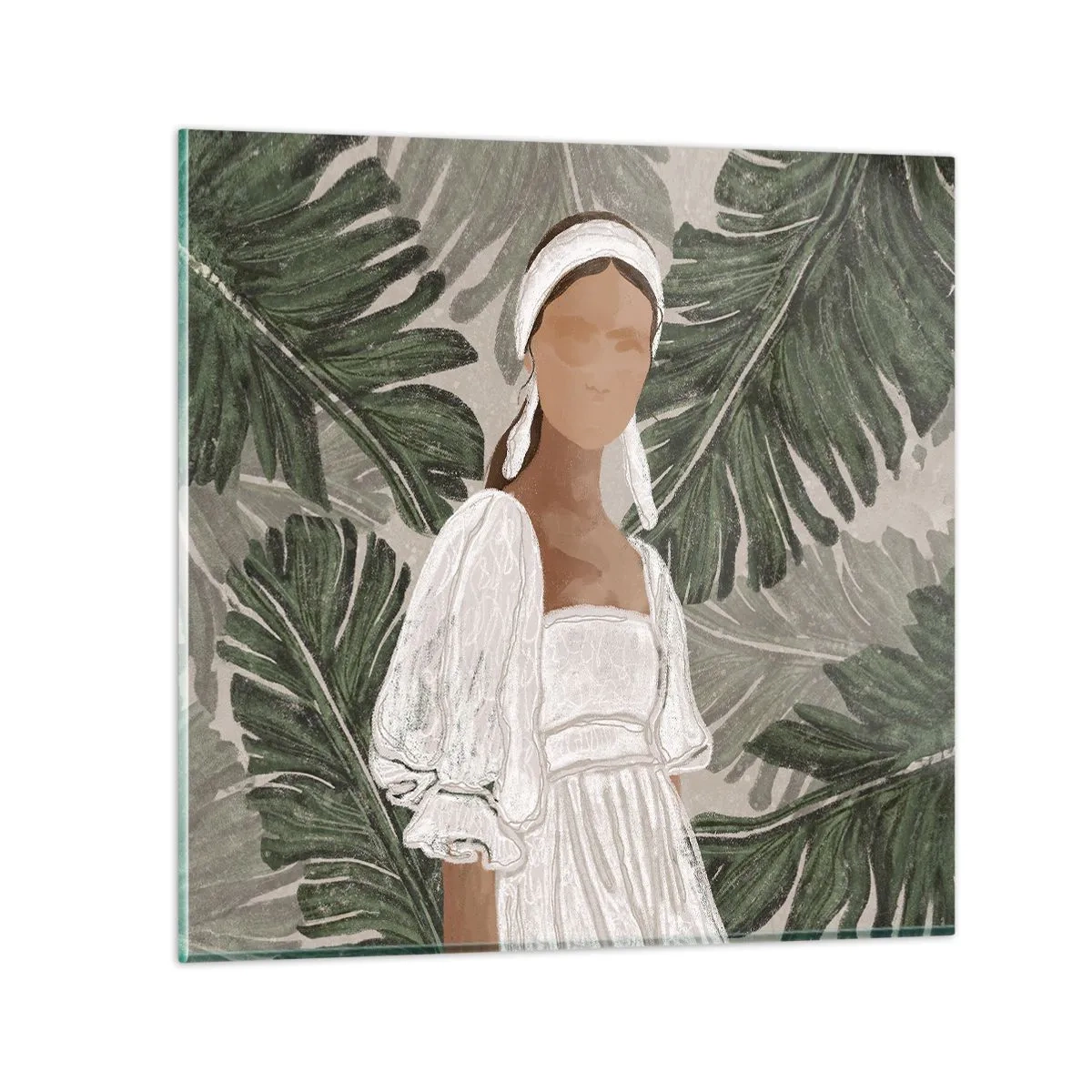 Tablou pe sticlă - Portret exotic - 50x50 cm