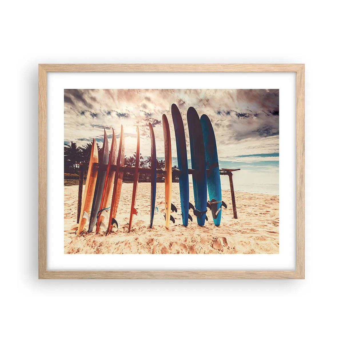 Poster în ramă de stejar deschis - Noapte bună, până mâine - 50x40 cm