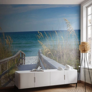 Tapet Premium Sand - În soare, în vânt - Peisaj, Dună de mare, Mare - 100x70 cm