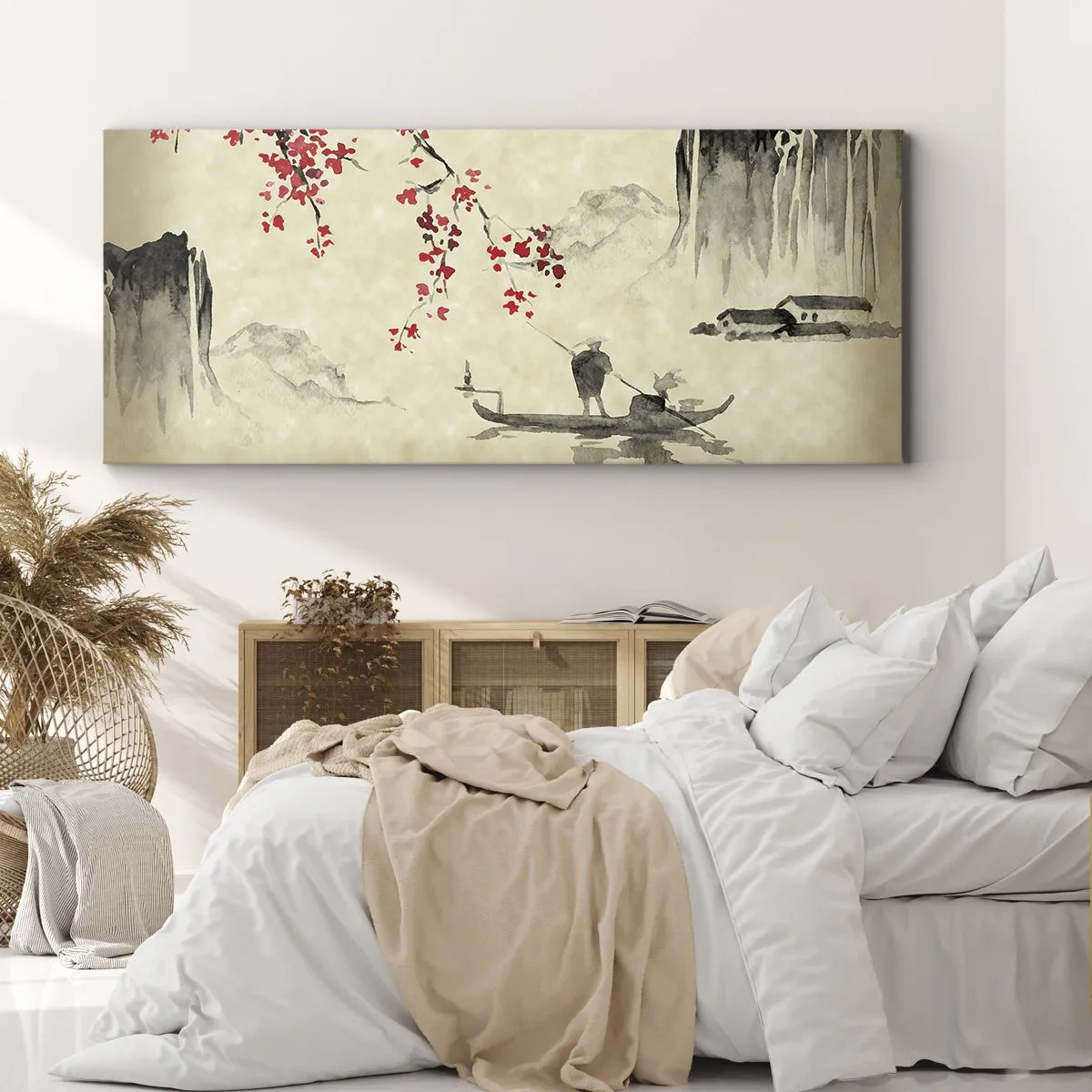 Tablou pe pânză - În țara florilor de cireș - 140x50 cm