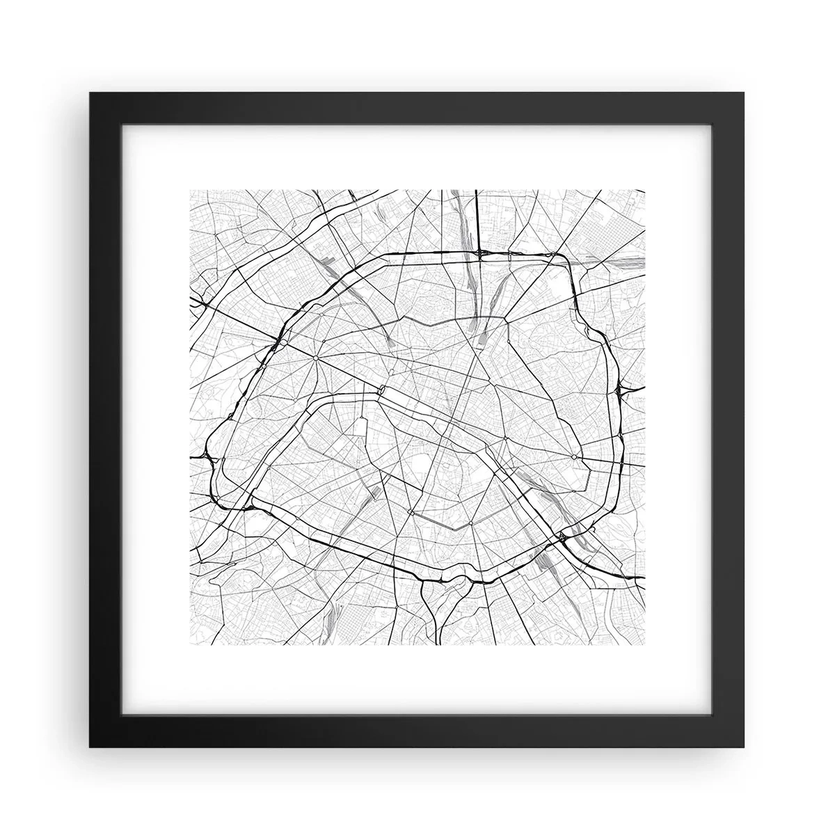 Poster în ramă neagră - Floarea Parisului - 30x30 cm