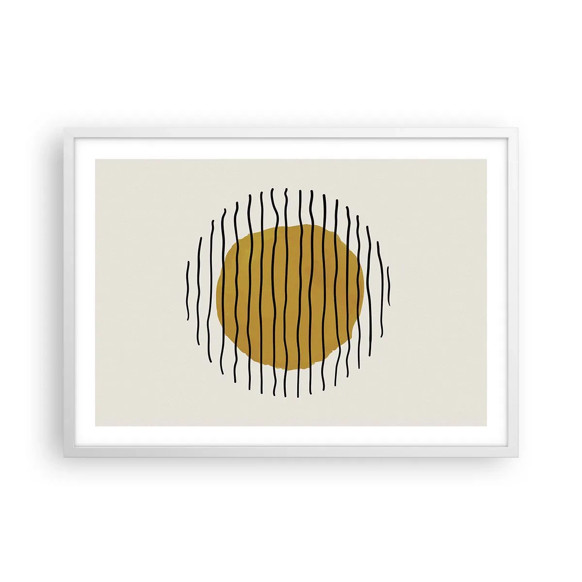 Poster în ramă albă - Abstracție tremurândă de căldură - 70x50 cm