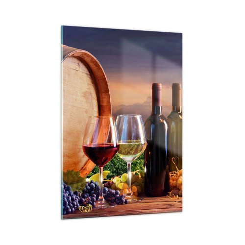 Tablou pe sticlă - Aici viața are un gust - 50x70 cm