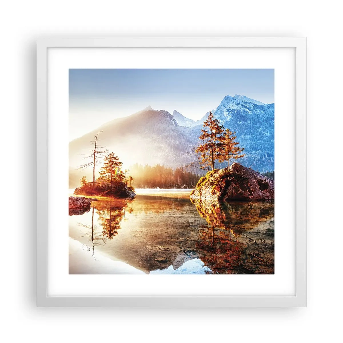 Poster în ramă albă - Natura într-o nouă lumină - 40x40 cm