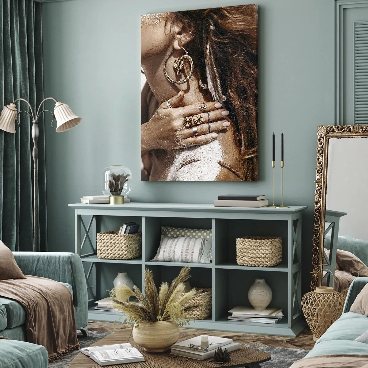 Tablou pe pânză - Regina plajei sălbatice - 45x80 cm