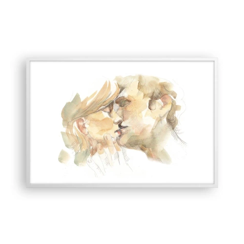 Poster în ramă albă - Jumătatea găsită? - 91x61 cm