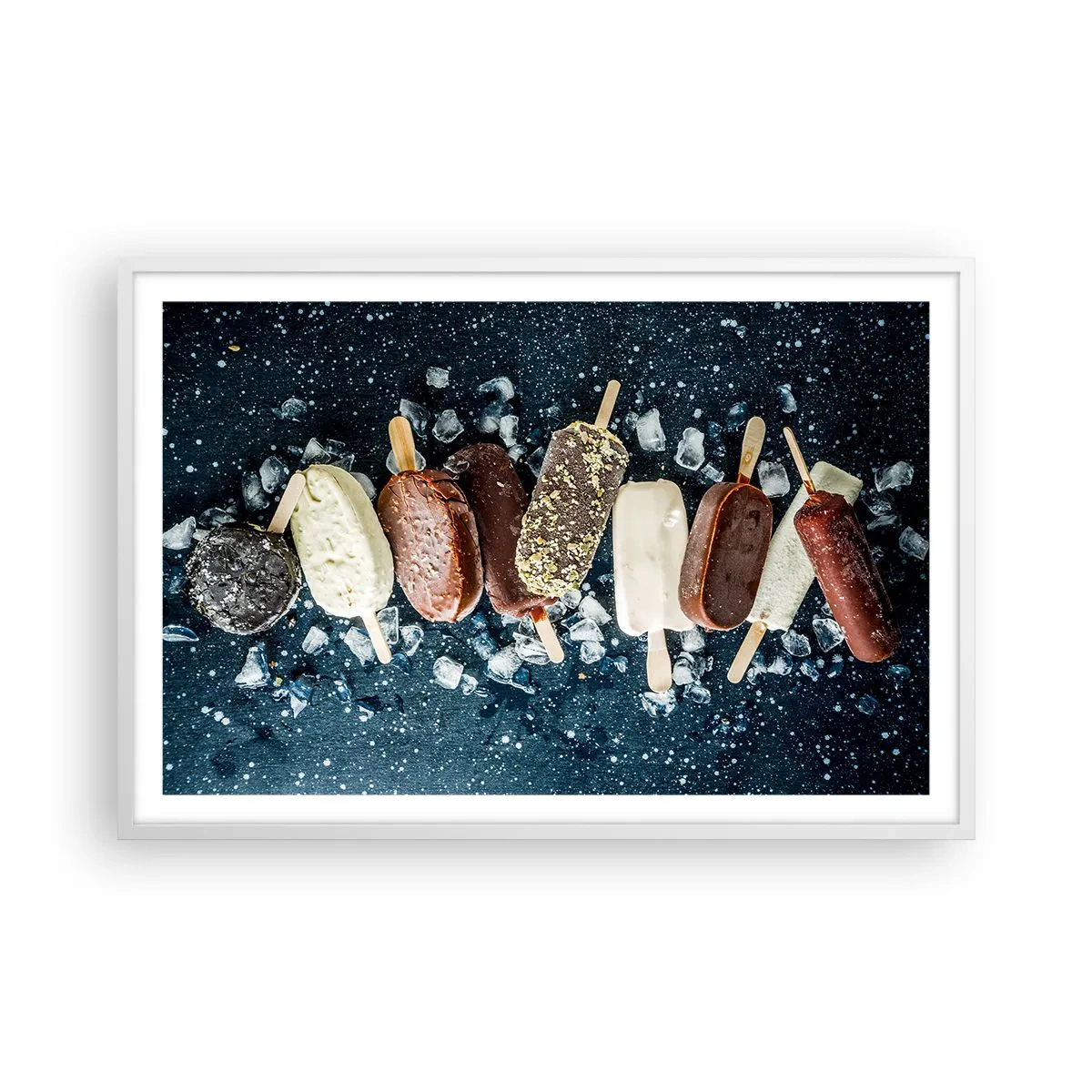Poster în ramă albă - Gustul unei veri fierbinți - 91x61 cm