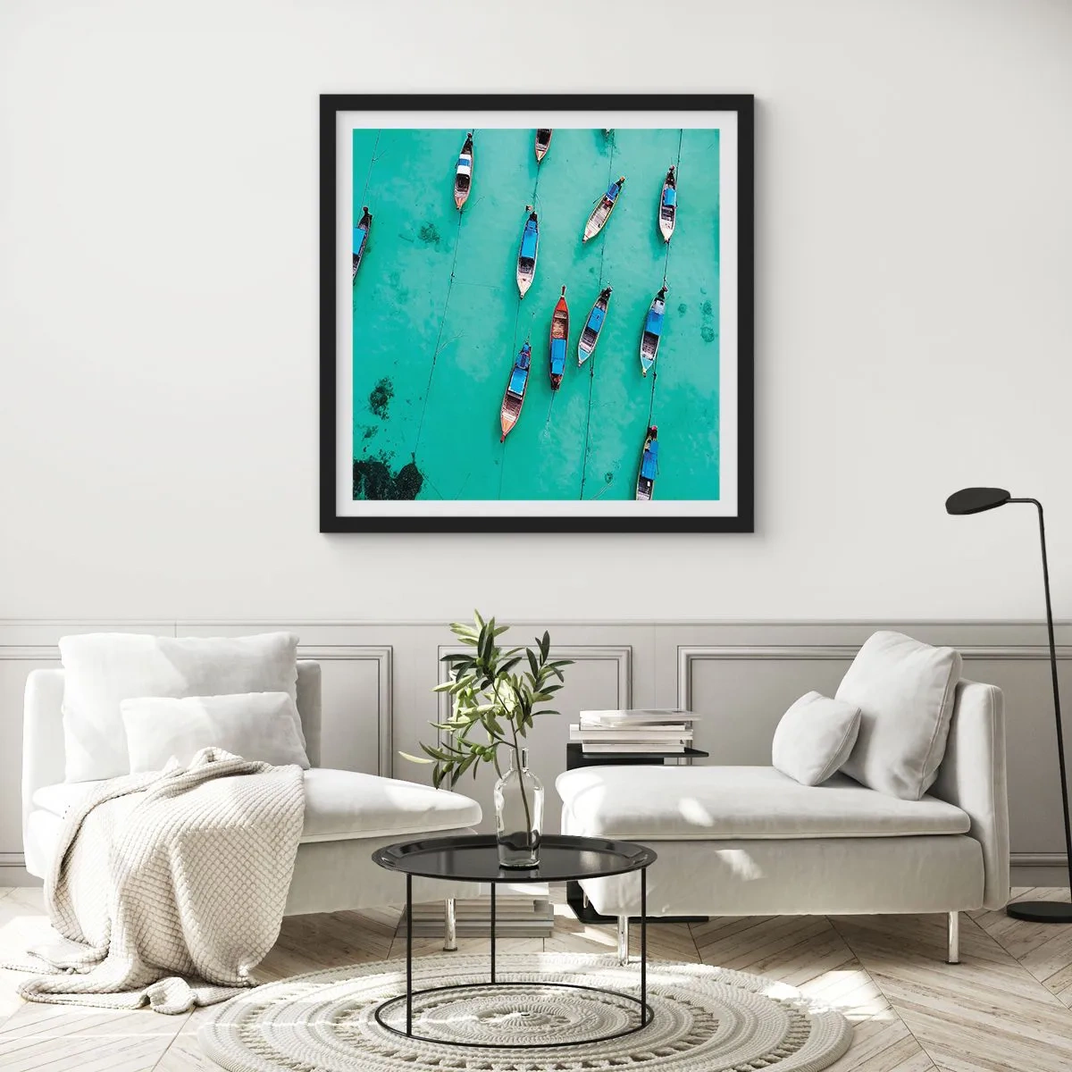 Poster în ramă neagră - În așteptare - 40x40 cm