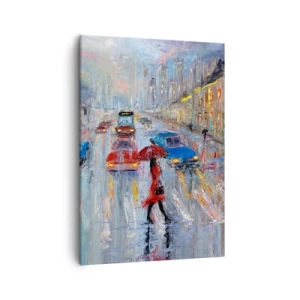 Tablou pe pânză - O după-amiază ploioasă în oraș - 50x70 cm