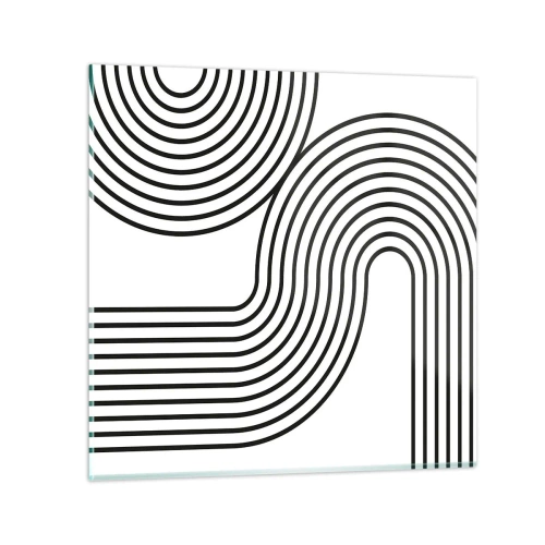 Tablou pe sticlă - Pe o curbă - 30x30 cm
