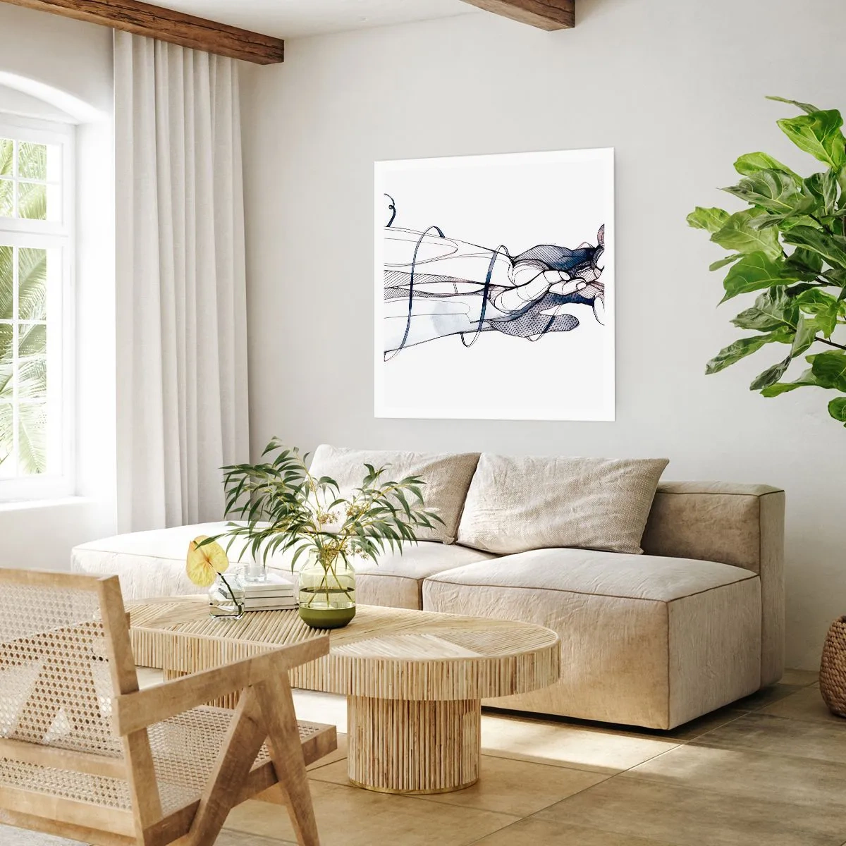 Poster - Un studiu al atingerii - 60x60 cm