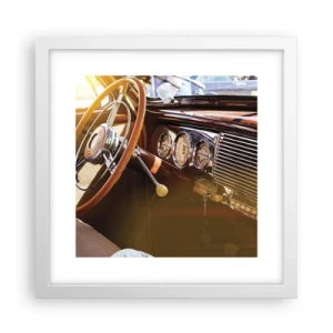 Poster în ramă albă - O adiere de lux din trecut - 30x30 cm