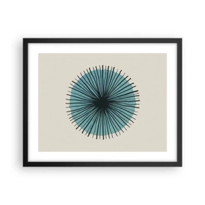 Poster în ramă neagră - Radiant pe albastru - 50x40 cm