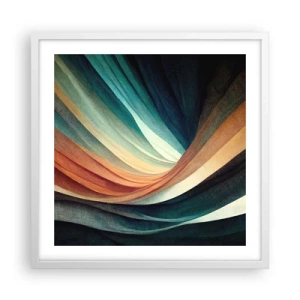 Poster în ramă albă - Țesute din culori - 50x50 cm
