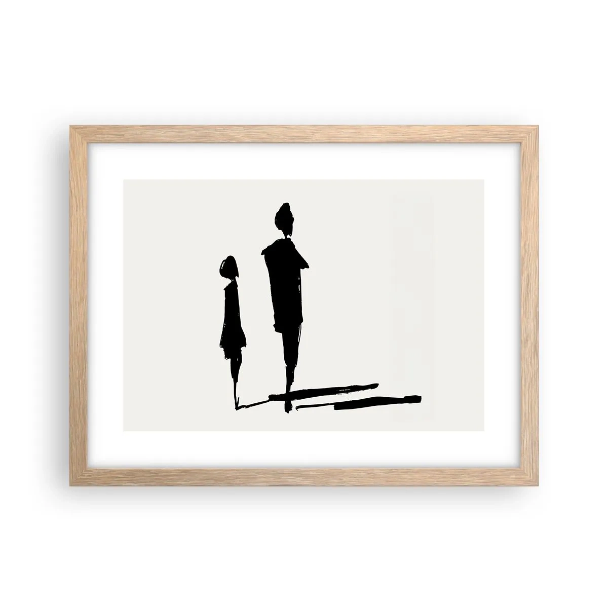 Poster în ramă de stejar deschis - Cu siguranță împreună? - 40x30 cm