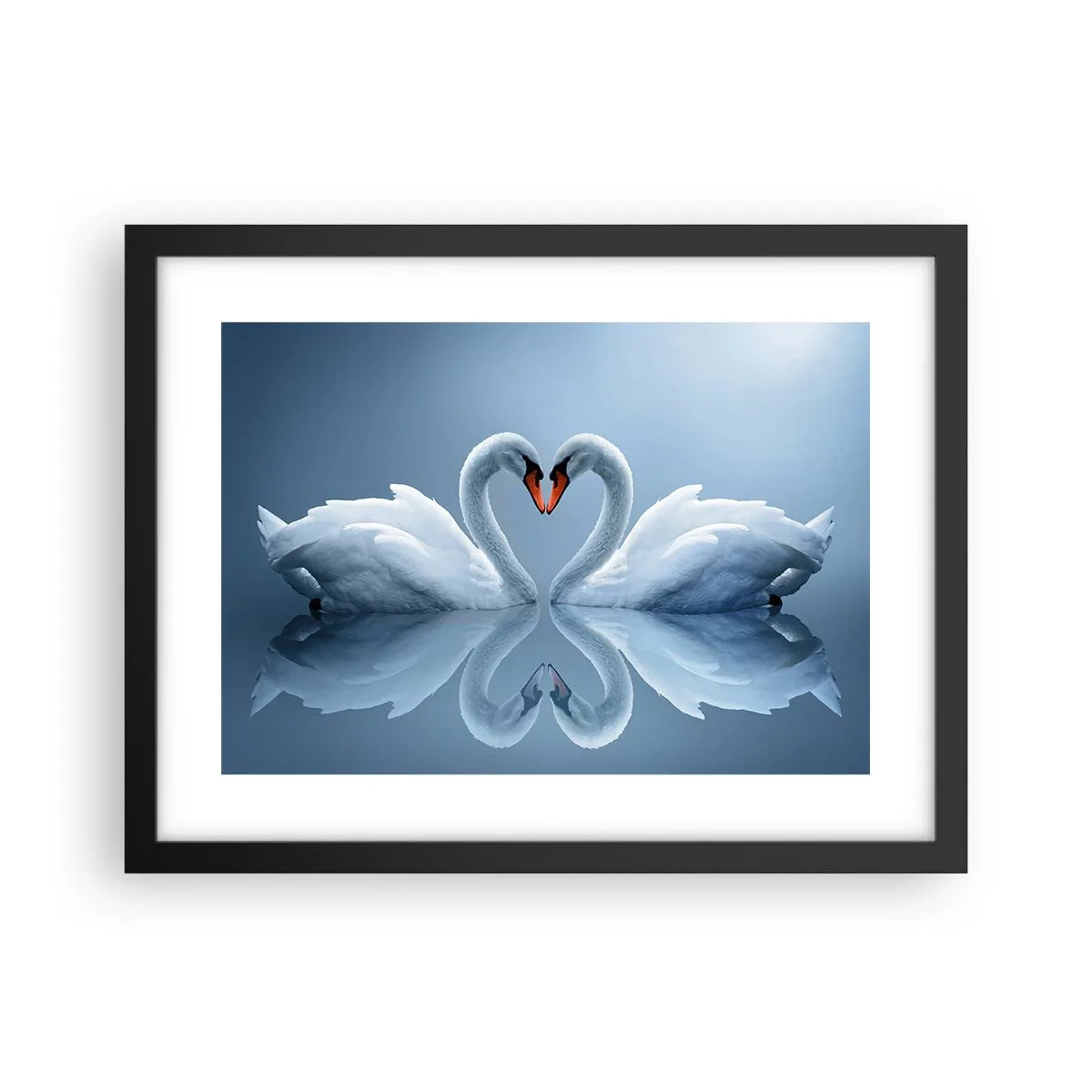 Poster în ramă neagră - Timp pentru dragoste - 40x30 cm