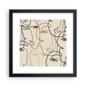 Poster în ramă neagră - Portret multiplicat - 30x30 cm