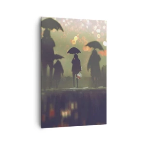 Tablou pe pânză - Din perspectiva unei picături de ploaie - 80x120 cm