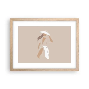 Poster în ramă de stejar deschis - Moda este distractivă - 40x30 cm