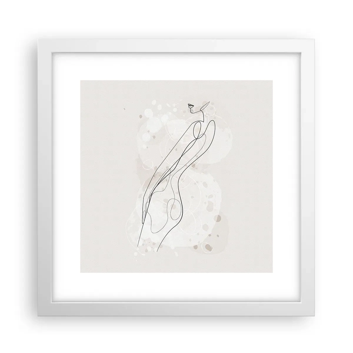 Poster în ramă albă - Să rătăcești cu privirea - 30x30 cm