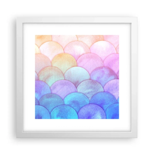 Poster în ramă albă - Coajă de perlă - 30x30 cm