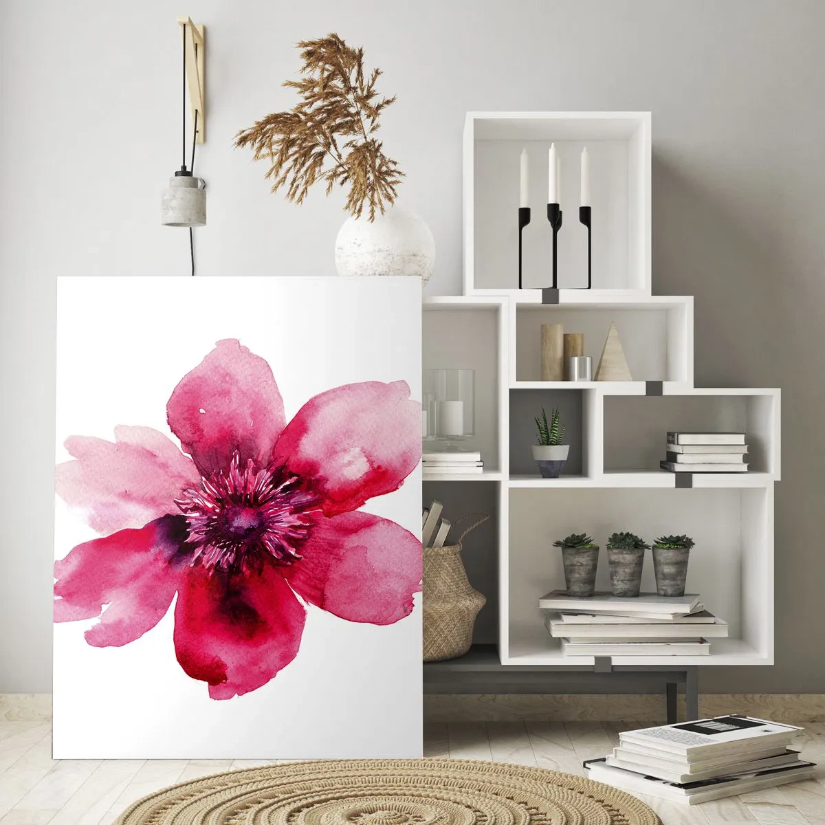 Tablou pe sticlă - Sărut parfumat de carmin - 70x100 cm