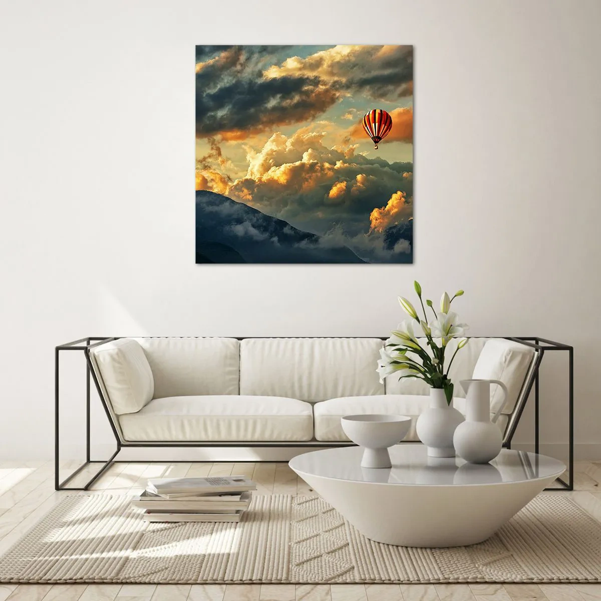 Tablou pe sticlă - Zbor pentru că vreau - 60x60 cm