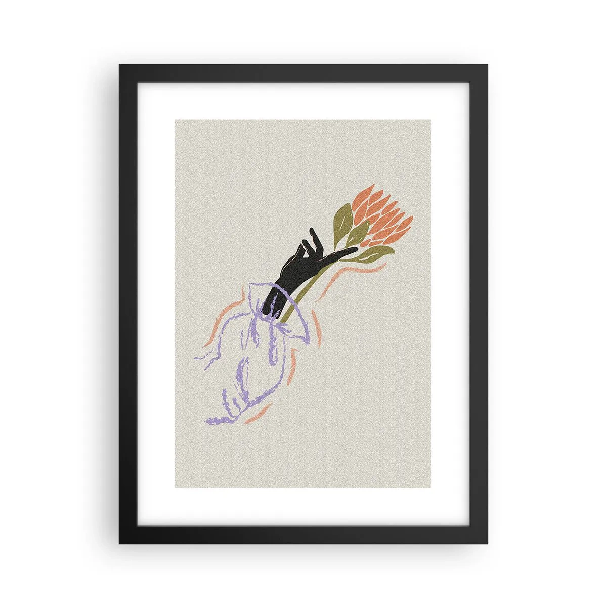 Poster în ramă neagră - Atingere surorială - 30x40 cm