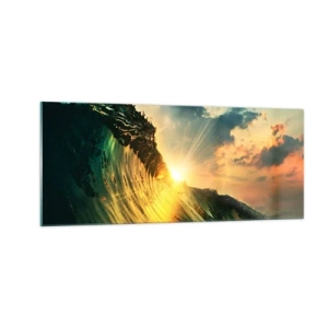 Tablou pe sticlă - Surferule, unde ești? - 100x40 cm
