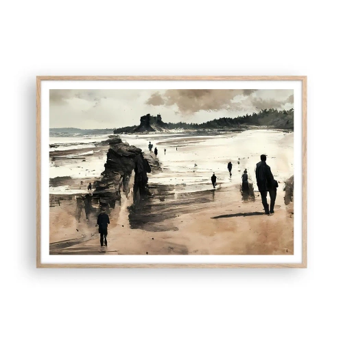 Poster în ramă de stejar deschis - Reamintiți - 100x70 cm