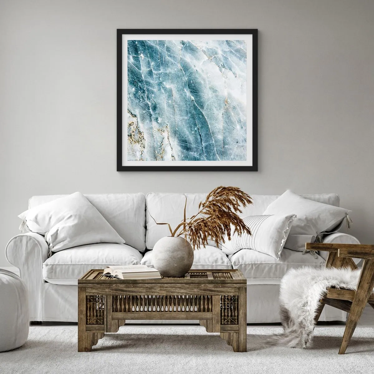 Poster în ramă neagră - Lumea de gheață - 30x30 cm