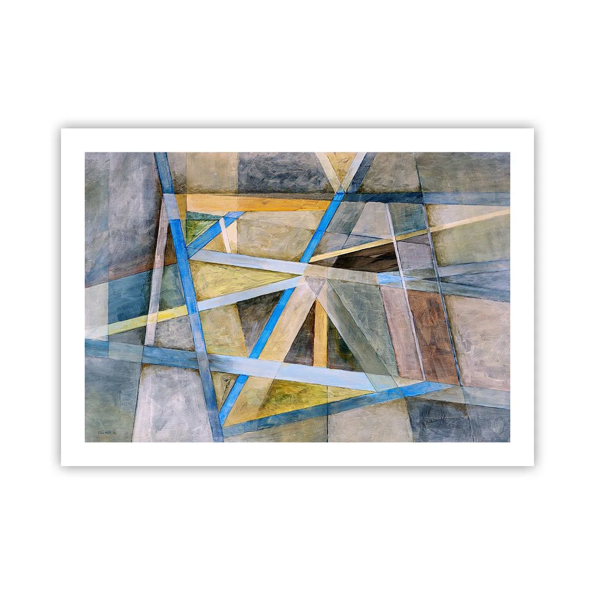 Poster - Drept sau de-a curmezișul? - 70x50 cm