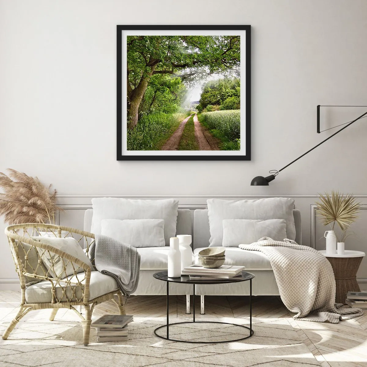 Poster în ramă neagră - Et in Arcadia ego - 60x60 cm