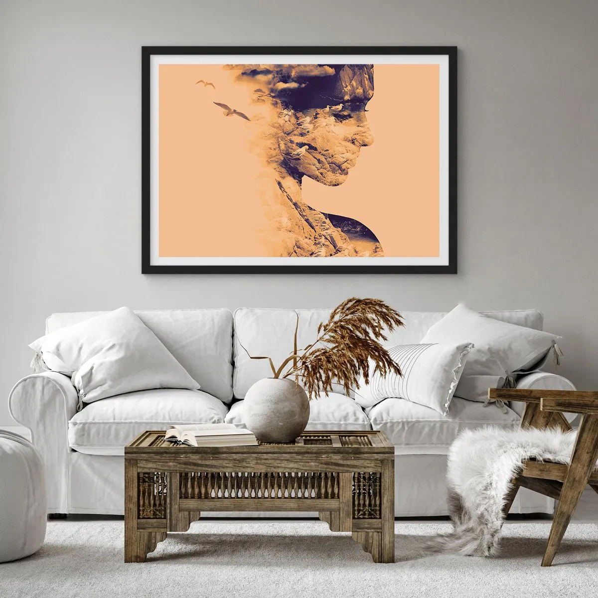 Poster în ramă neagră - Frumoasă prin natura - 50x40 cm