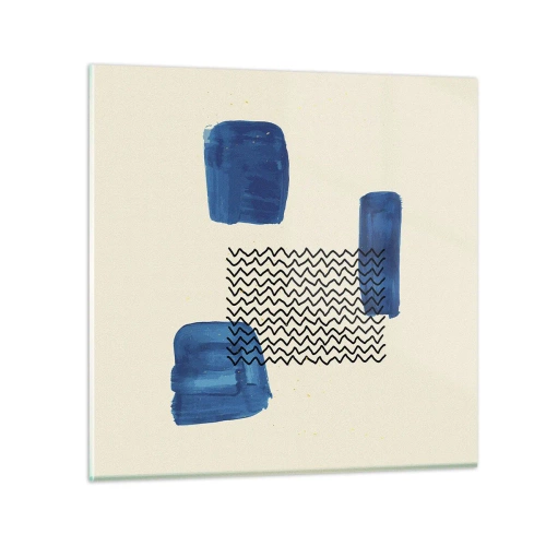 Tablou pe sticlă - Cvartet abstract - 70x70 cm