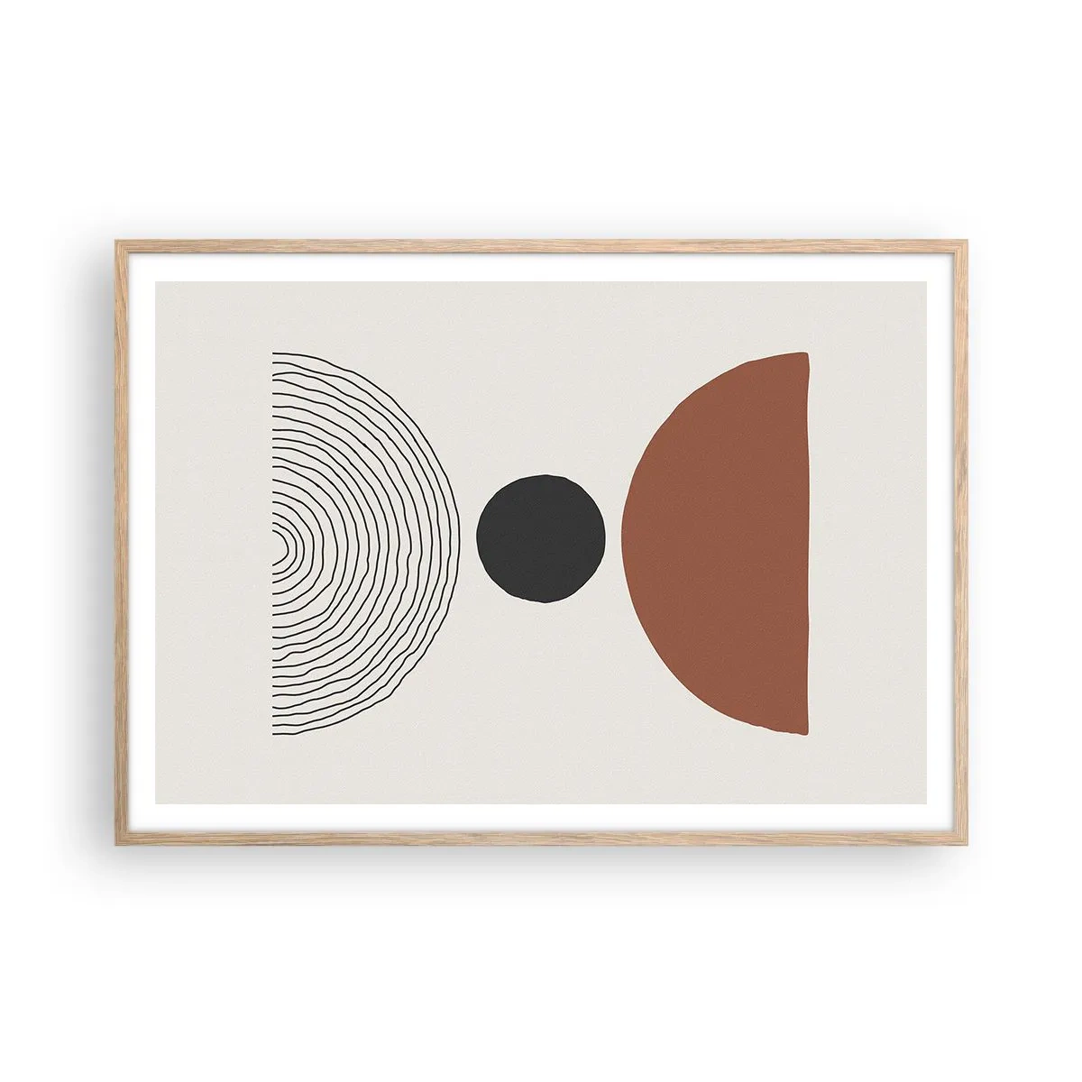 Poster în ramă de stejar deschis - În centrul atenției - 100x70 cm