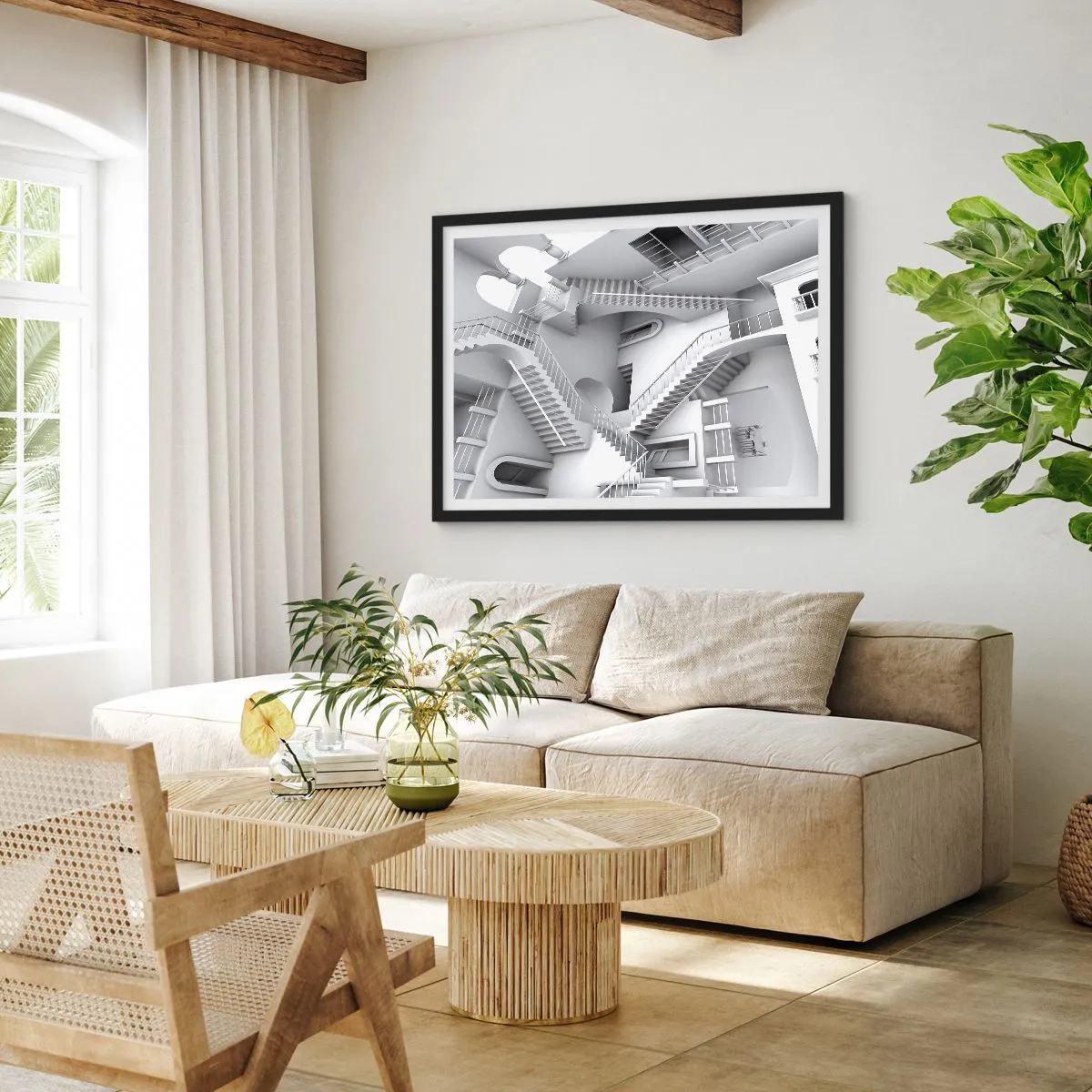 Poster în ramă neagră - Paradoxurile spațiului - 40x30 cm