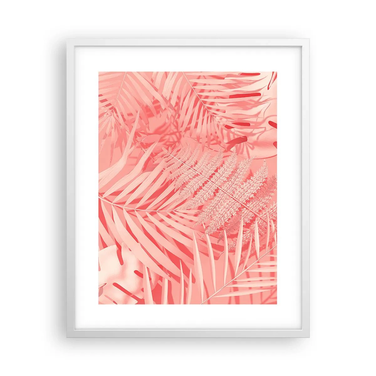 Poster în ramă albă - Conceptul roz - 40x50 cm