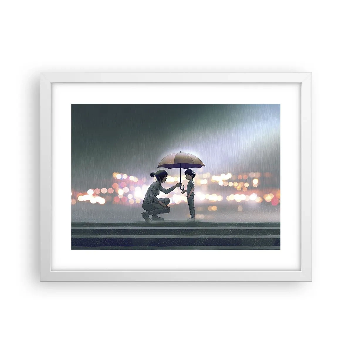 Poster în ramă albă - Și totul este bine acum - 40x30 cm