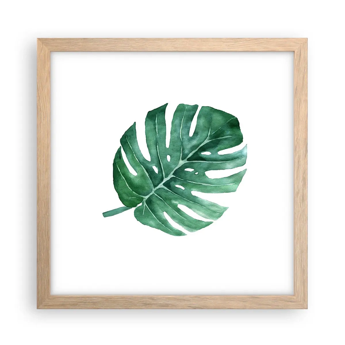 Poster în ramă de stejar deschis - Conceptul verde - 30x30 cm