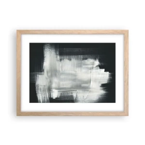 Poster în ramă de stejar deschis - Țesut vertical și orizontal - 40x30 cm