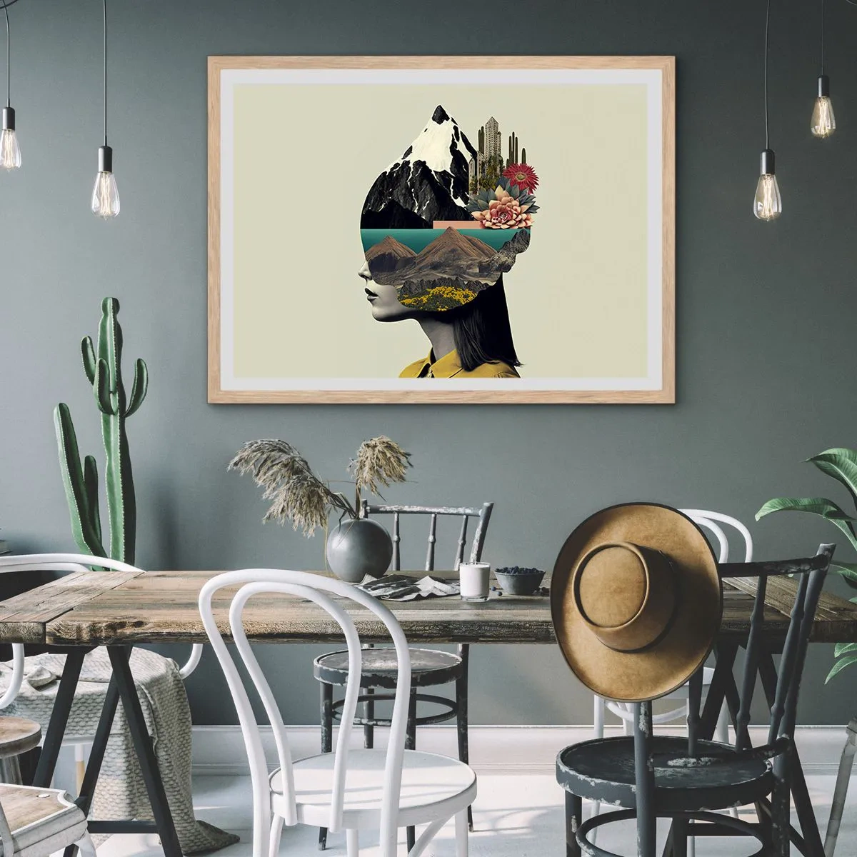 Poster în ramă de stejar deschis - Femeia - întotdeauna un mister - 70x50 cm