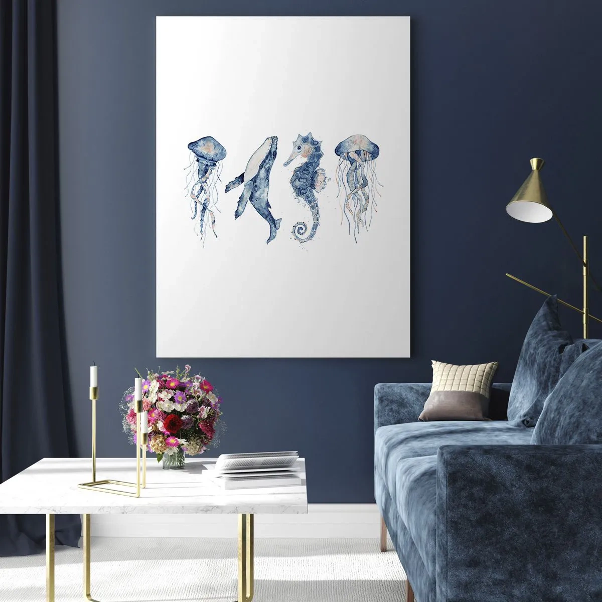 Tablou pe sticlă - Fauna marină sălbatică - 50x70 cm