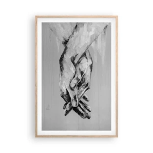 Poster în ramă de stejar deschis - Începutul... - 61x91 cm