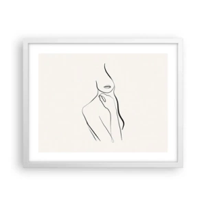 Poster în ramă albă - Val de melancolie - 50x40 cm