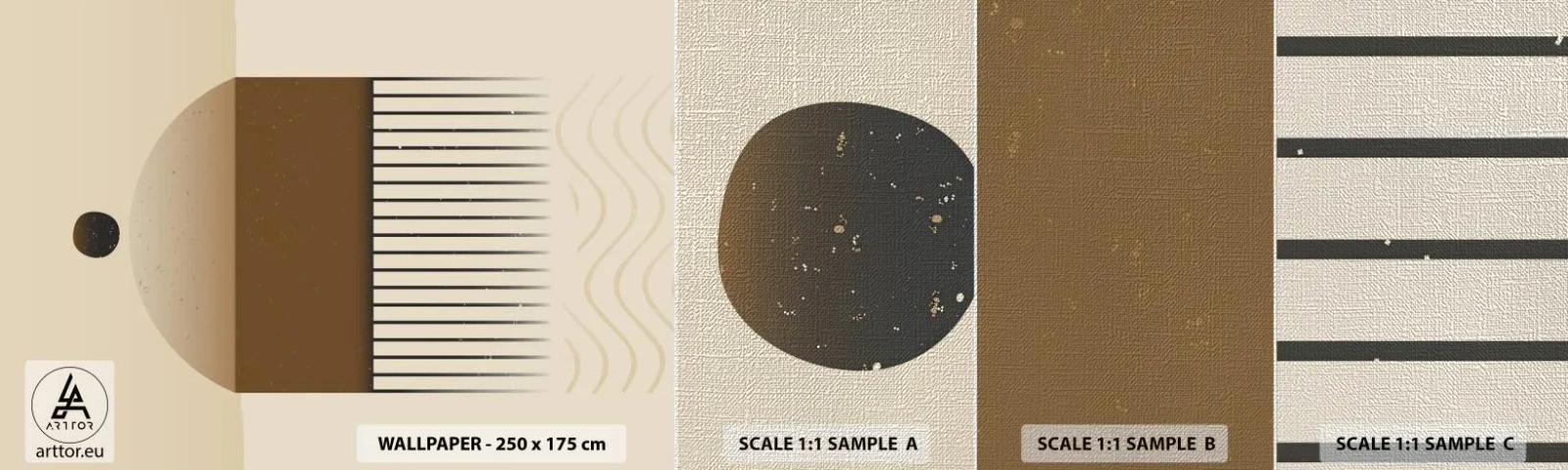 Mostră tapet Premium Canvas - Stări diferite - Abstracția, Bucată, Minimalism - 100x30 cm