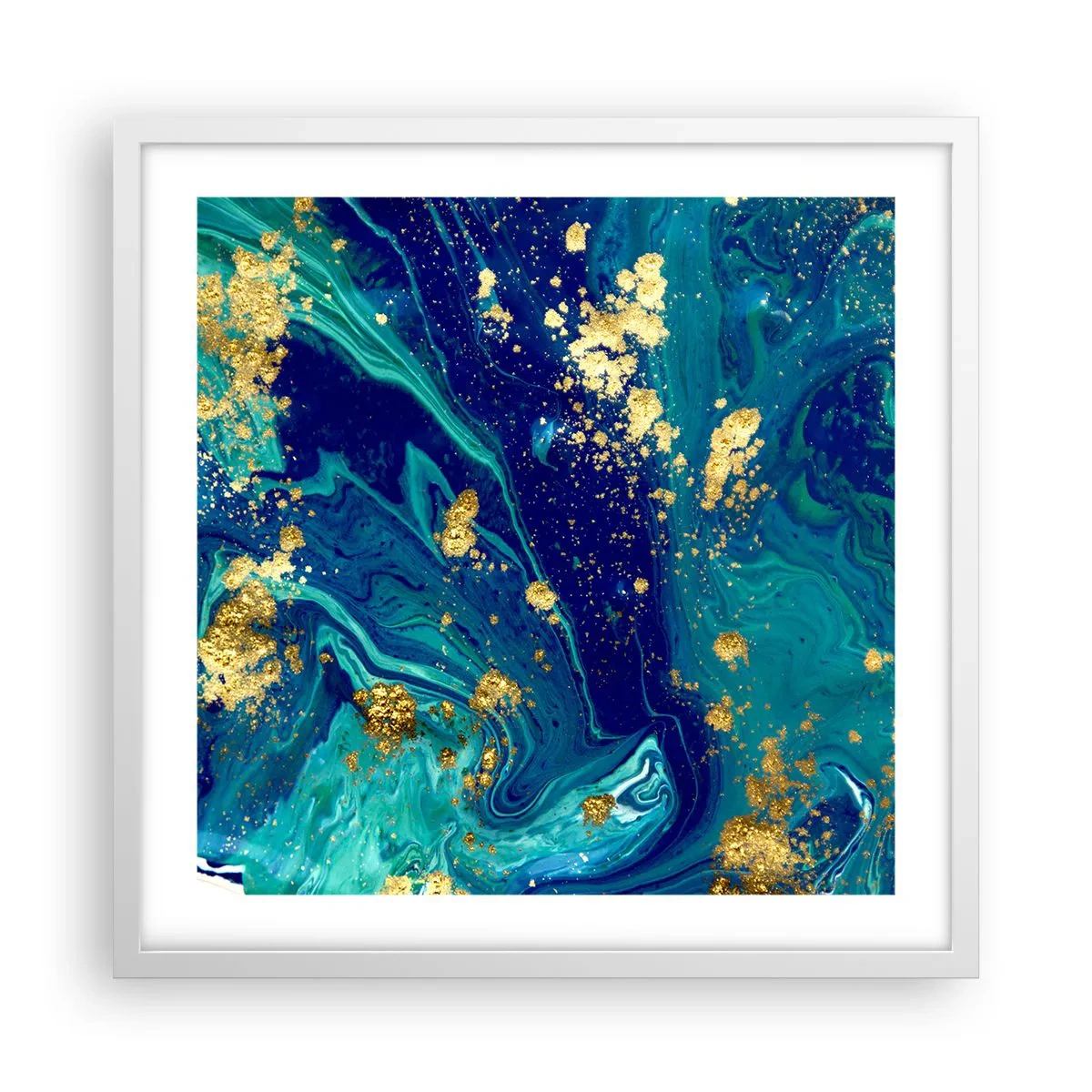 Poster în ramă albă - Petale de soare  - 50x50 cm